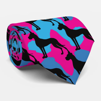 Great Dane black Silhouette Tie
