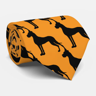 Great Dane black Silhouette Tie