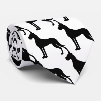 Great Dane black Silhouette Tie