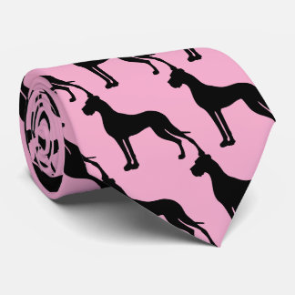 Great Dane black Silhouette Tie