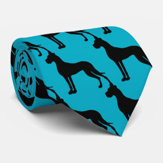 Great Dane black Silhouette Tie