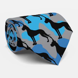 Great Dane black Silhouette Tie