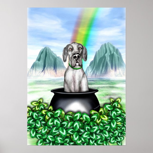 Great Dane Black UC Pot O Gold Poster (Front)
