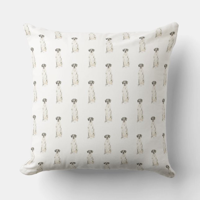 Great Dane (Black White Harlequin) Cushion (Front)
