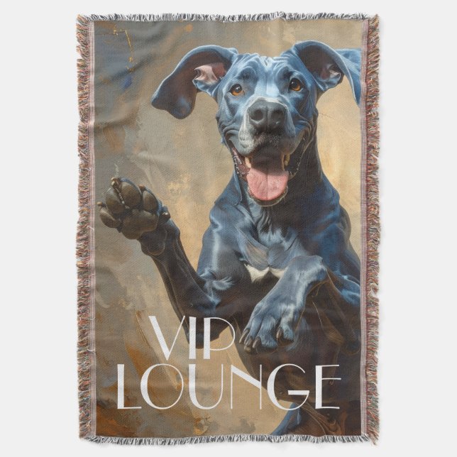 Great Dane Blanket – VIP Lounge Throw DoggenHaus (Front Vertical)
