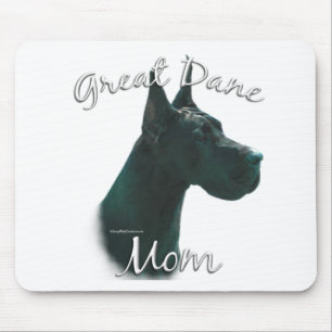 Great Dane (blk) Mum 2 Mouse Pad
