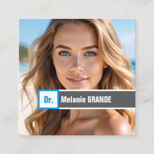 Great Dane blue black Square Business Card