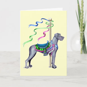 Great Dane Blue Carousel UC - Customised Card