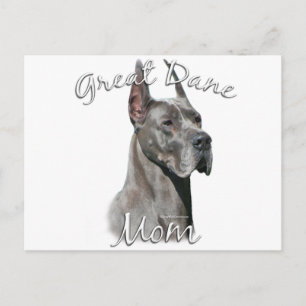 Great Dane (blue) Mum 2 Postcard