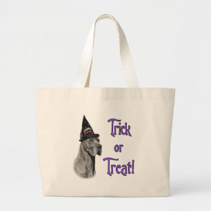 Great Dane (blue) Trick Large Tote Bag