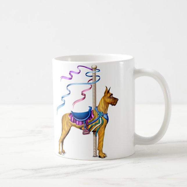 Great Dane Brindle Carousel Coffee Mug (Right)