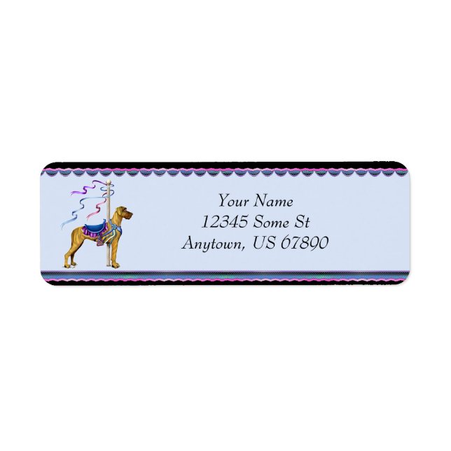 Great Dane Brindle Carousel UC Labels (Front)