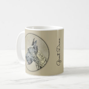 Great Dane (Brindle) Painting - Original Dog Art Coffee Mug