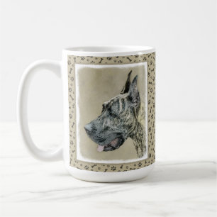 Great Dane (Brindle) Painting - Original Dog Art Coffee Mug
