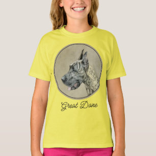 Great Dane (Brindle) Painting - Original Dog Art T-Shirt