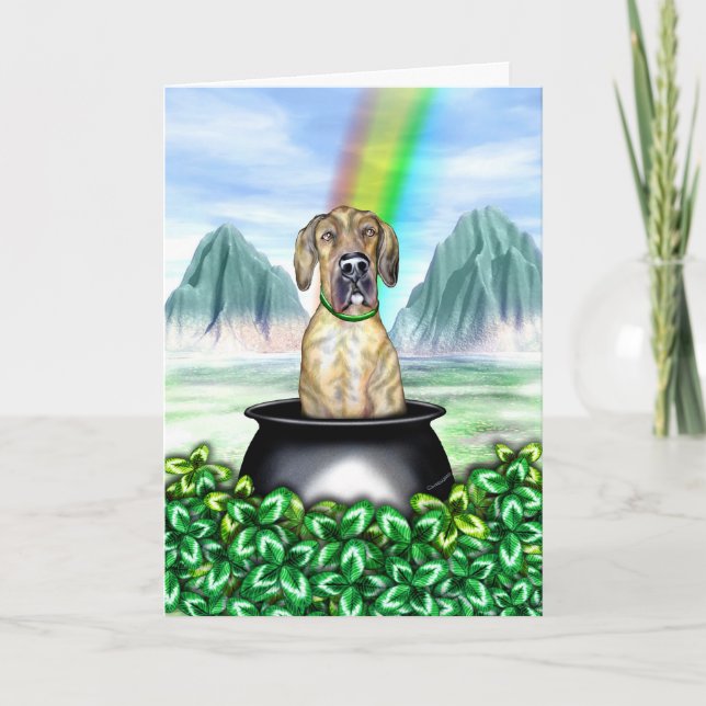 Great Dane Brindle UC Pot O Gold Card (Front)