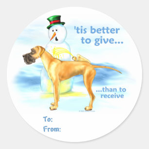 Great Dane BTG Fawn UC Gift Tags