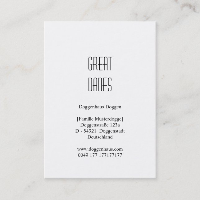 Great Dane cards (Front)