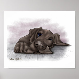 Great Dane Cartoon Poster