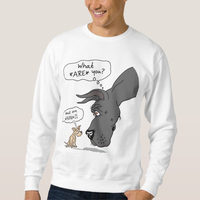 Great Dane & Chihuahua Black Sweatshirt (Front)