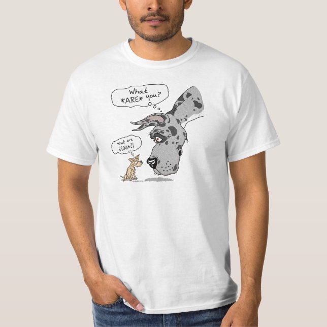 Great Dane & Chihuahua Merle T-Shirt (Front)