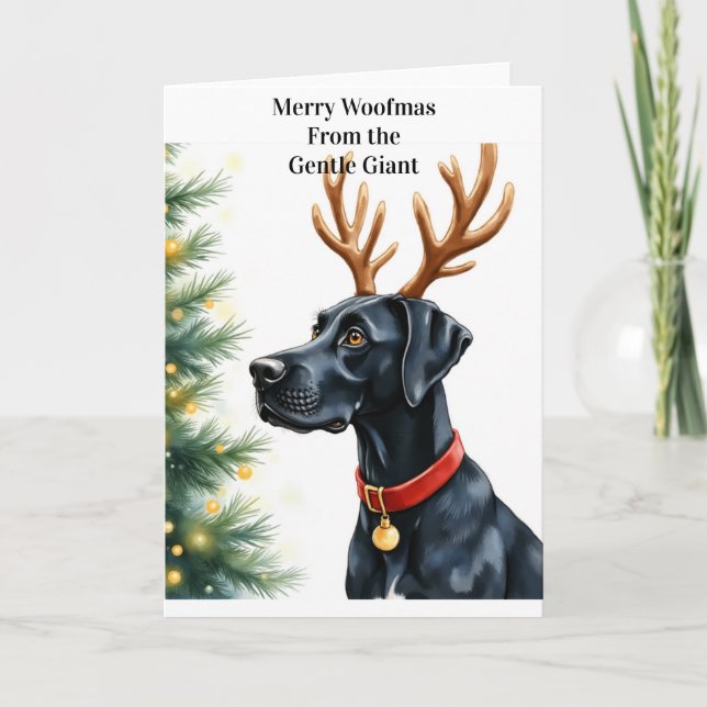 Great Dane Christmas  Card (Front)