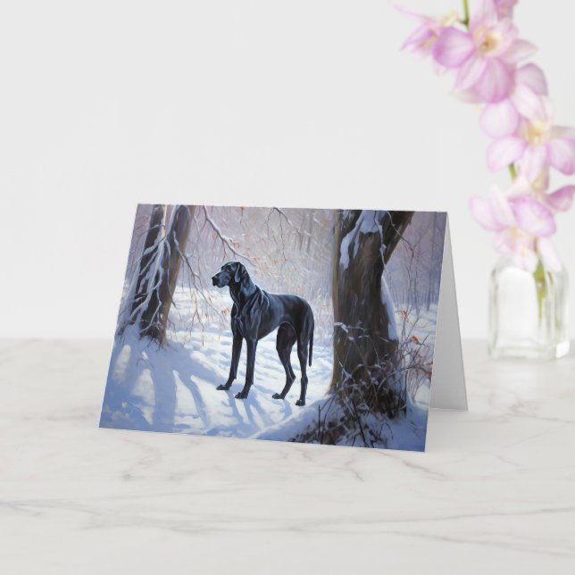 Great Dane Christmas Card (Orchid)