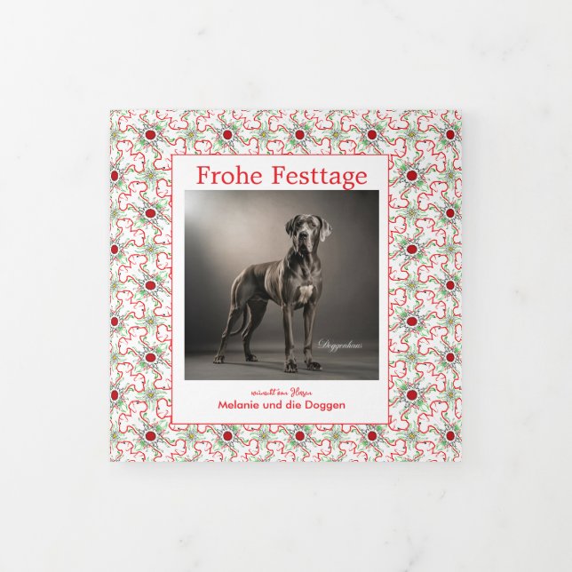 Great Dane Christmas Card trifold (Cover)