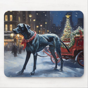Great Dane Christmas Festive Season Mouse Pad