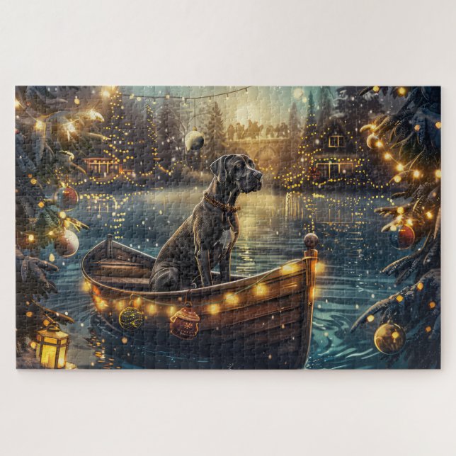 Great Dane Christmas Festive Voyage Jigsaw Puzzle (Horizontal)