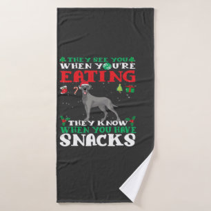 Great Dane Christmas fun Classic T-Shirt Bath Towel
