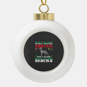 Great Dane Christmas fun Classic T-Shirt Ceramic Ball Christmas Ornament
