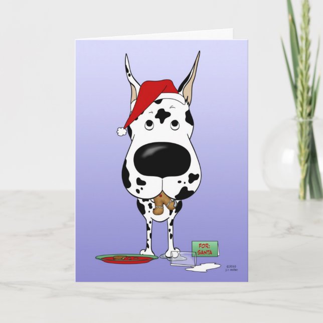 Great Dane Christmas Holiday Card (Front)