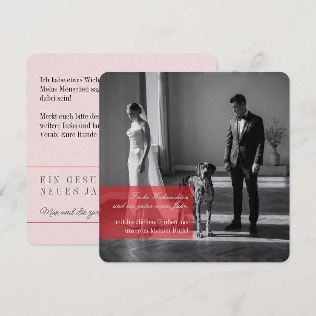 Great Dane Christmas Holiday Card (Front/Back)
