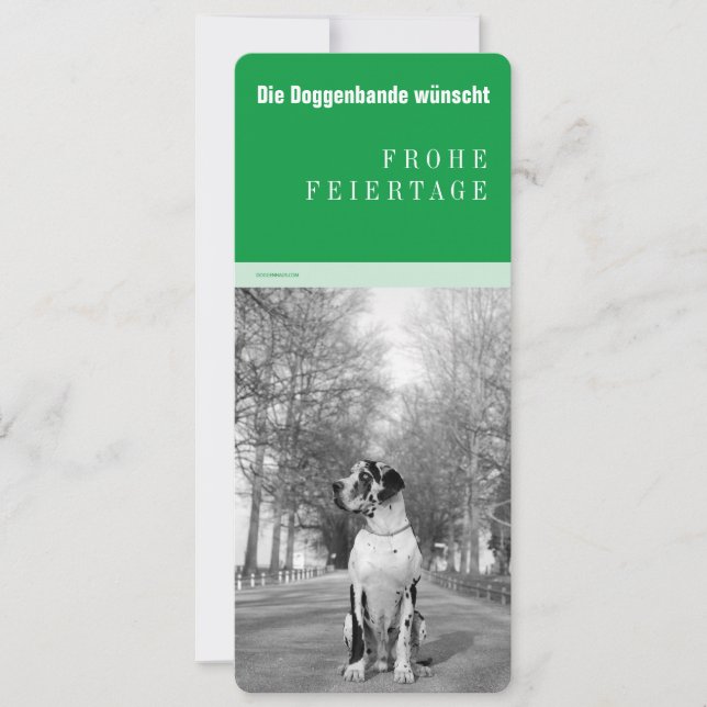 Great Dane Christmas Holiday Card (Front)