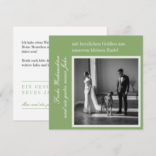 Great Dane Christmas Holiday Card (Front/Back)