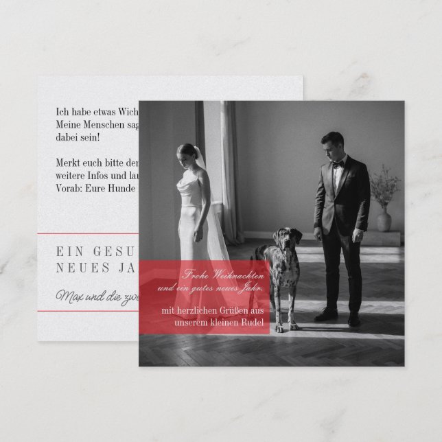 Great Dane Christmas Holiday Card (Front/Back)