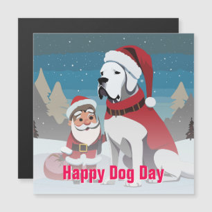 Great Dane Christmas Magnetic Invitation