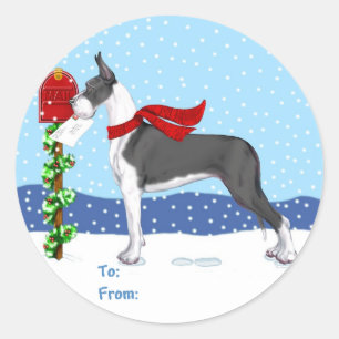 Great Dane Christmas Mail Mantle Gift Tags