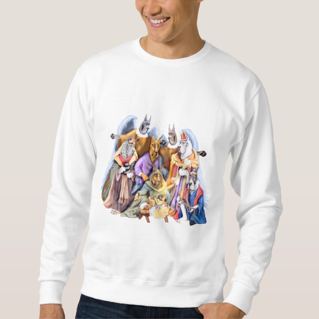Great Dane Christmas Nativity Sweatshirt (Front)
