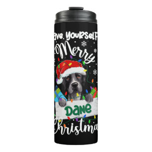 Great Dane Christmas Party Great Dane Xmas Gifts Thermal Tumbler