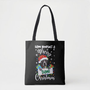 Great Dane Christmas Party Great Dane Xmas Gifts Tote Bag