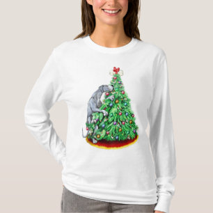 Great Dane Christmas Reach Goals Blue UC T-Shirt