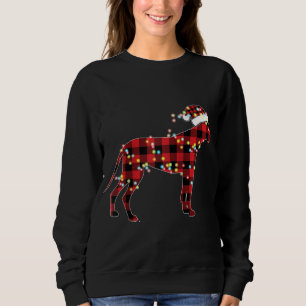 Great Dane Christmas Red Plaid Buffalo Pyjamas Xma Sweatshirt
