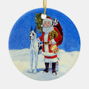 Great Dane Circle Ornament