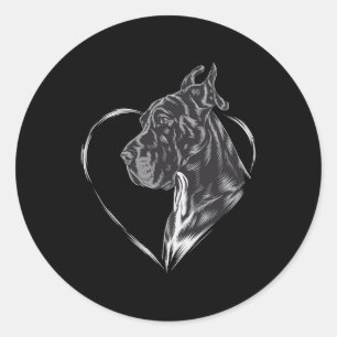 Great Dane Classic Round Sticker