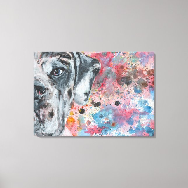 Great Dane colorfull Canvas Print (Front)