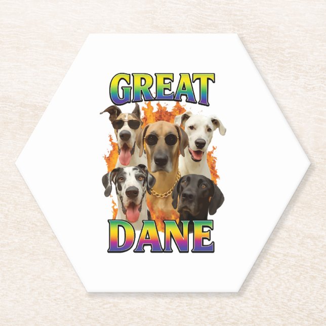 Great Dane Copy Paper Coaster (Front)