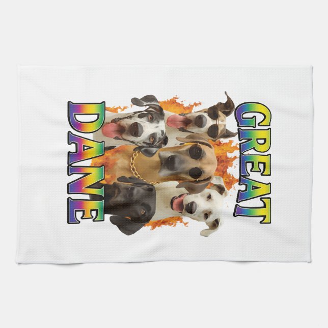Great Dane Copy Tea Towel (Horizontal)