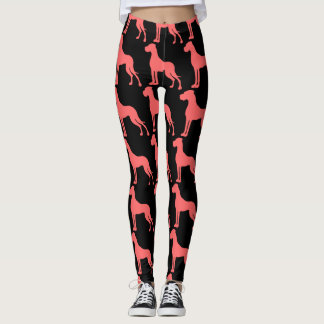 Great Dane coral Leggings